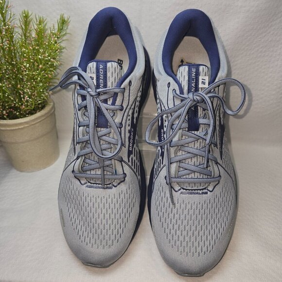 BROOKS RUNNING ADRENALINE GTS 21 MENS GRAY BLUE EUC main image 9